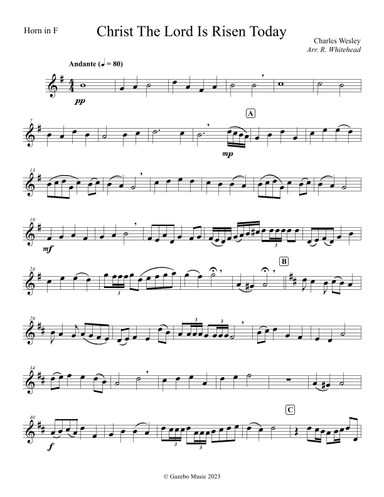 Christ The Lord Is Risen Today (arr. Robert Whitehead)