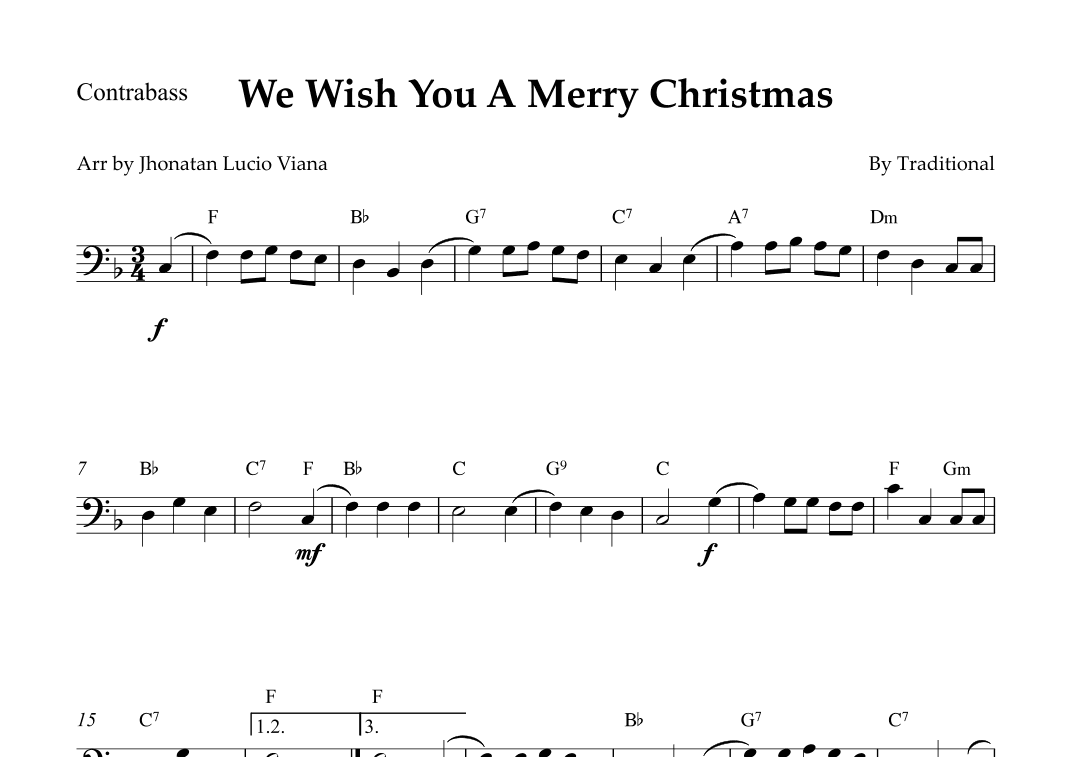 We Wish You A Merry Christmas (arr. Jhonatan Lucio Viana)