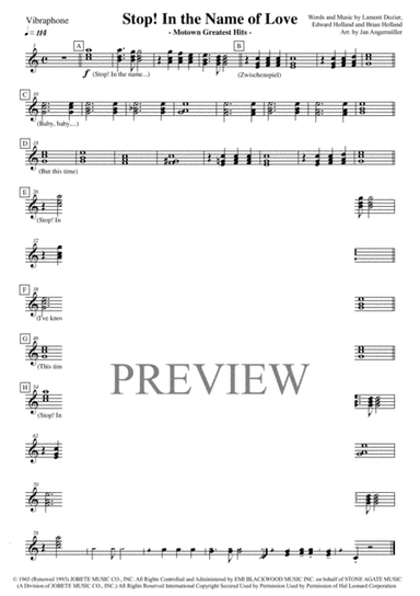 Stop! In The Name Of Love (arr. Jan Angermüller)