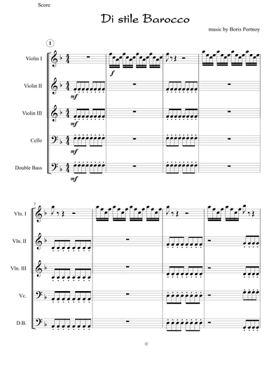 Di stile Barocco for Beginning String Orchestra