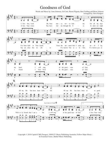 Goodness Of God (arr. Ross Rodgers)