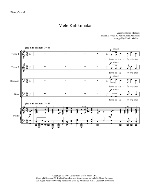 Mele Kalikimaka (arr. David Maddux)