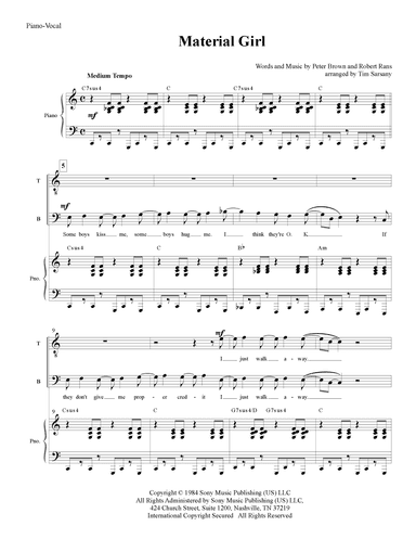 Material Girl (arr. Tim Sarsany)