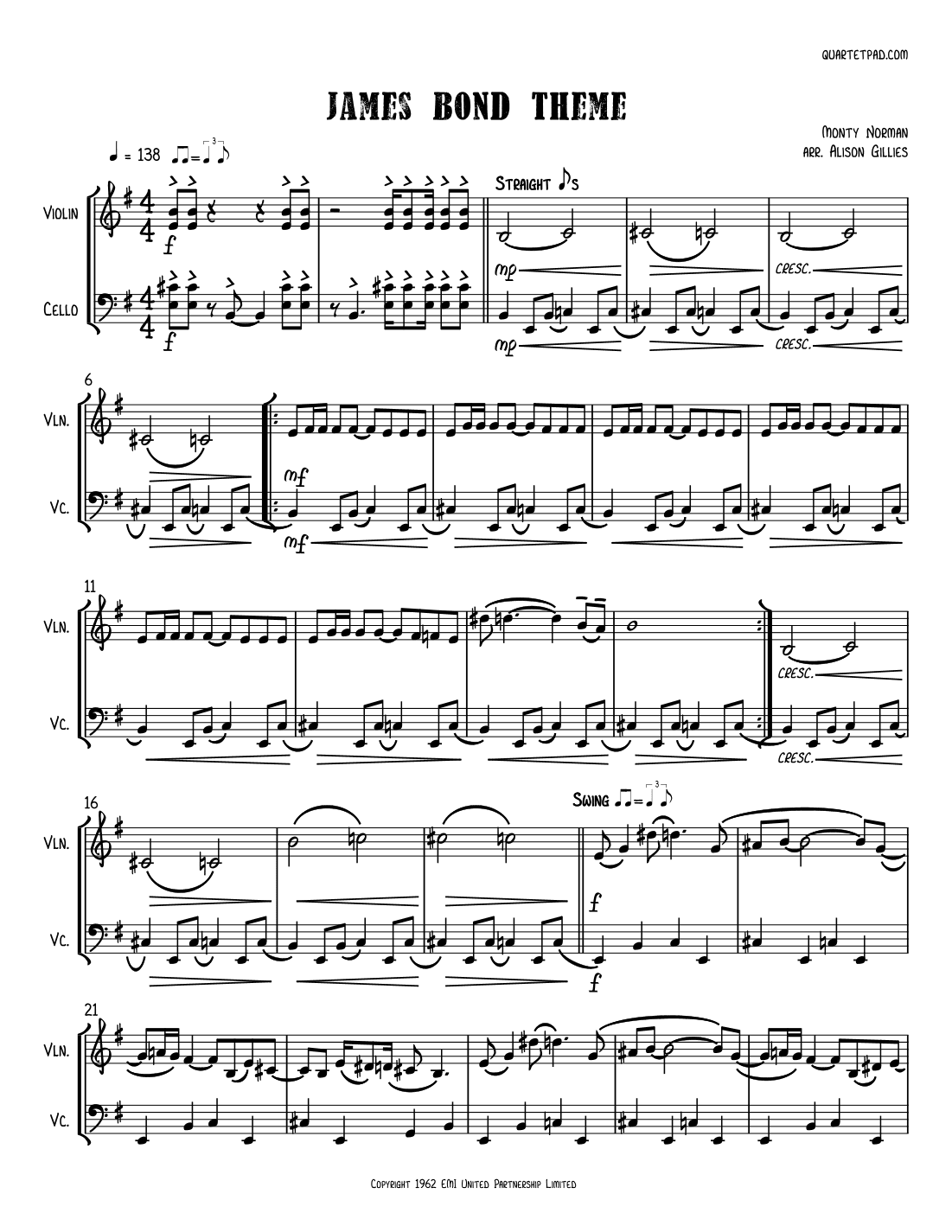 James Bond Theme (arr. Alison Gillies)