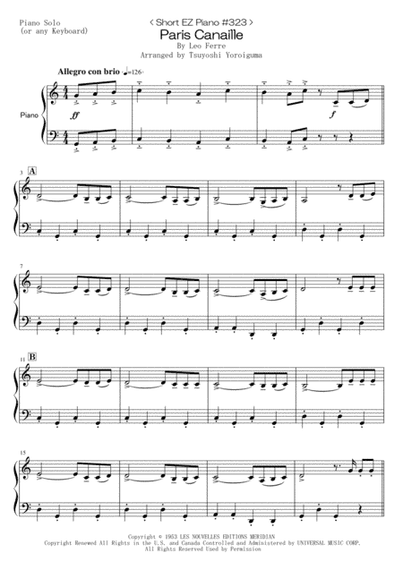 Paris Canaille (arr. Tsuyoshi Yoroiguma)