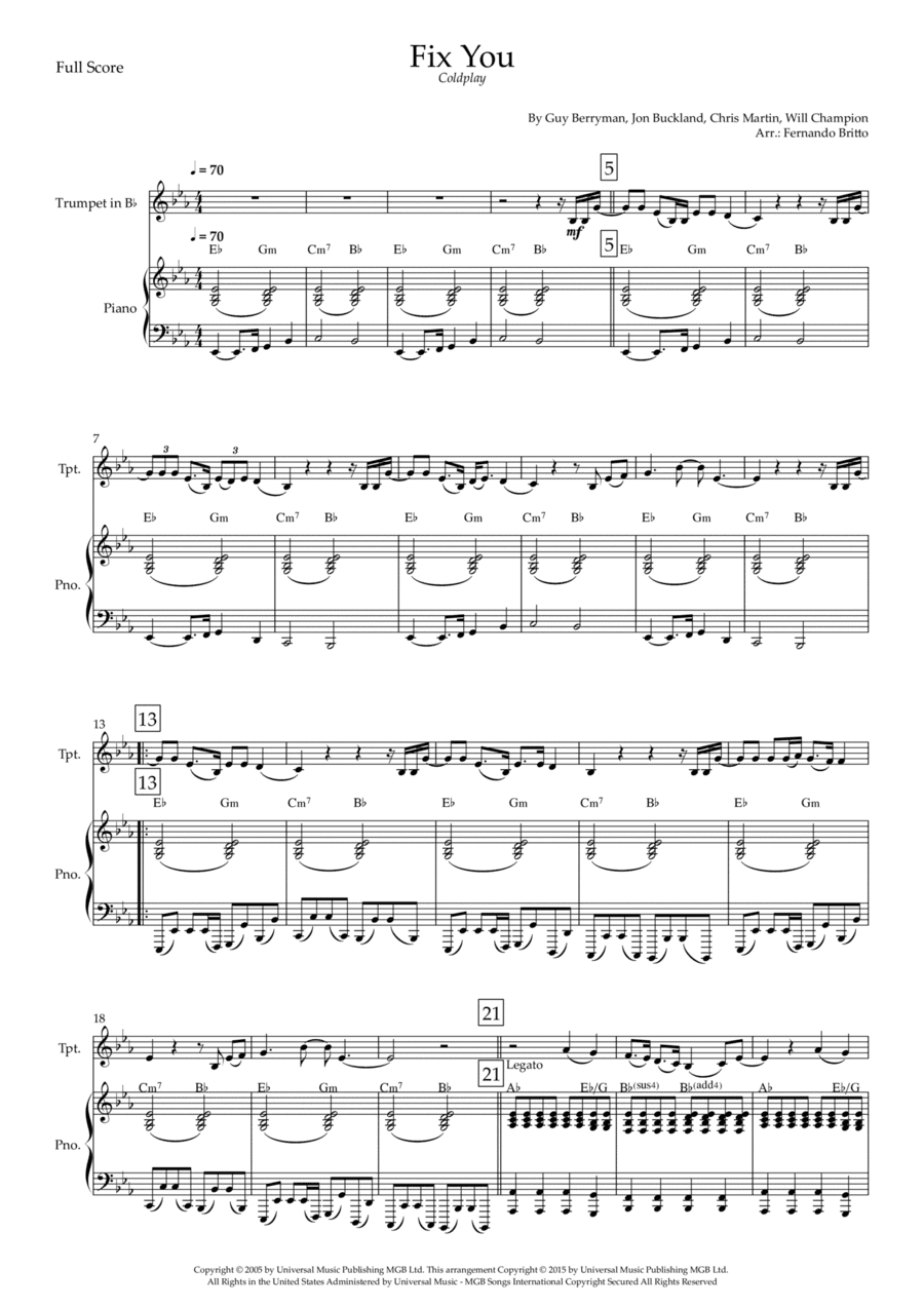 Fix You (arr. Fernando Britto)