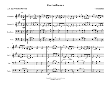 Greensleeves (arr. Dominic Meccia)