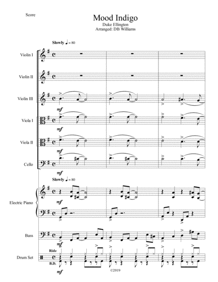 Mood Indigo (arr. DB Williams)