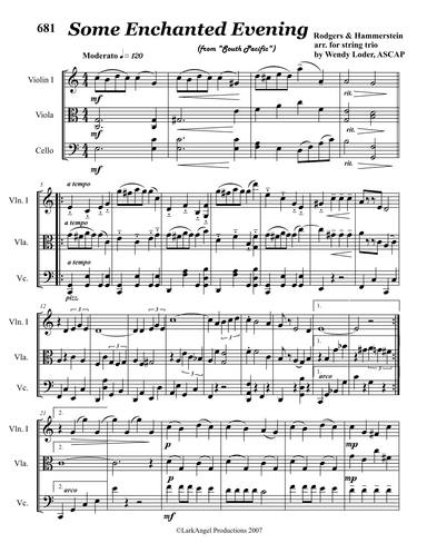 Some Enchanted Evening (arr. Wendy Loder, ASCAP)