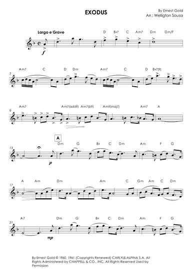 Exodus (main Theme) (arr. Jose Welligton Sousa de Castro)