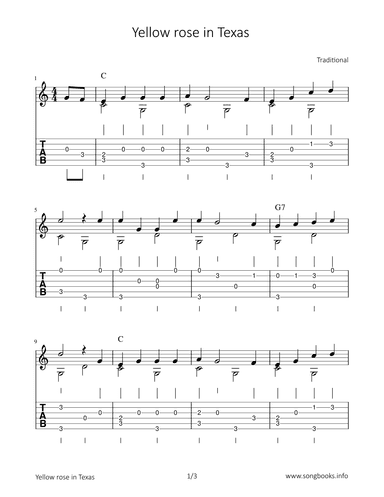 Yellow rose in Texas (arr. Bettina Schipp)