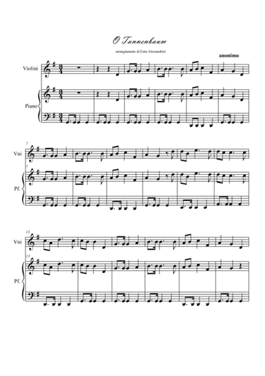 O Tannenbaum violino e piano (arr. Ester Alessandrini)