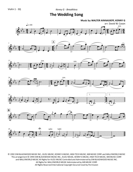 The Wedding Song (arr. David W. Cason)