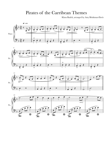 Pirates Of The Caribbean (arr. Amy Brinkman-Davis)