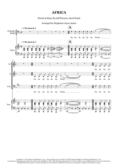 Africa (arr. Stephanie Jayne Amies)