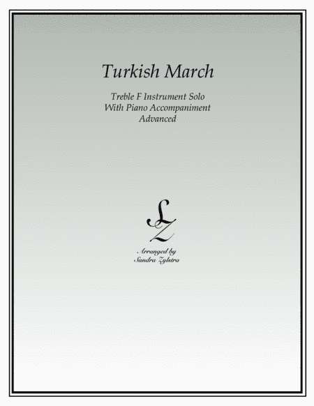 Turkish March (treble F instrument solo) (arr. Sandra Zylstra)