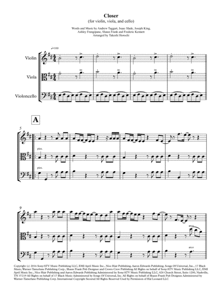 Closer (arr. Takeshi Horochi)