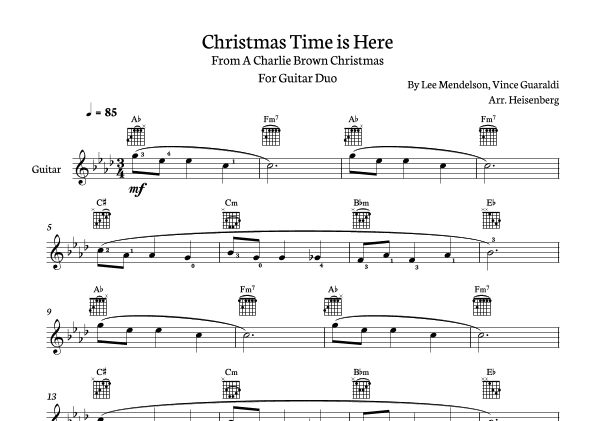 Christmas Time Is Here (arr. Heisenberg)