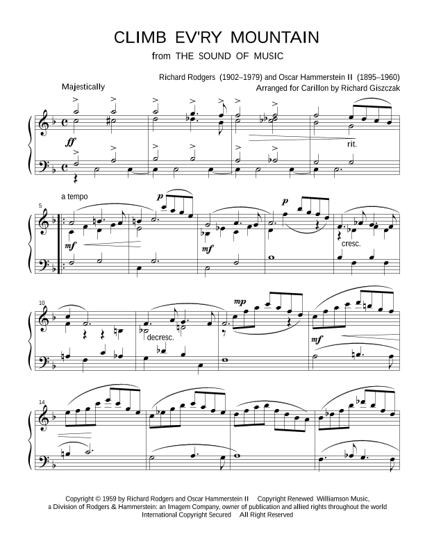 Climb Ev'ry Mountain (arr. Richard Giszczak)
