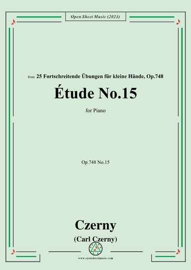 C. Czerny-Exercise No.15,Op.748 No.15 (arr. OSM Press)