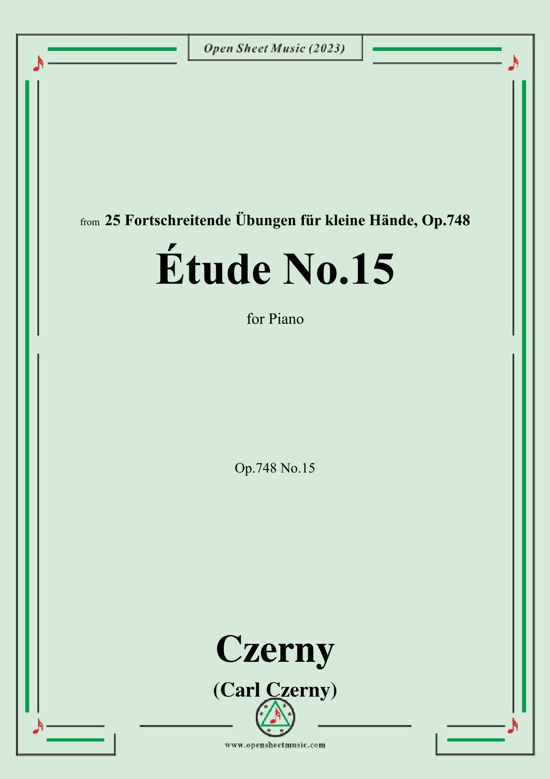 C. Czerny-Exercise No.15,Op.748 No.15 (arr. OSM Press)