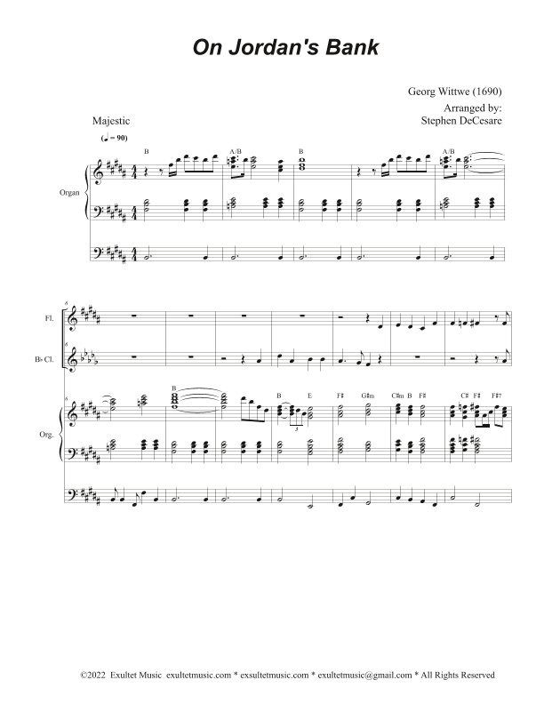 On Jordan's Bank (Duet for Flute and Bb-Clarinet) (arr. Stephen DeCesare)