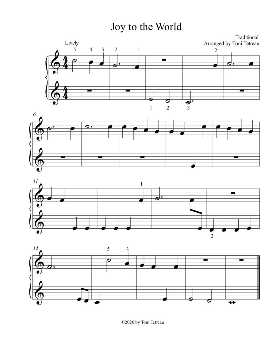 Joy to the World (arr. arranged by Toni Tetreau)