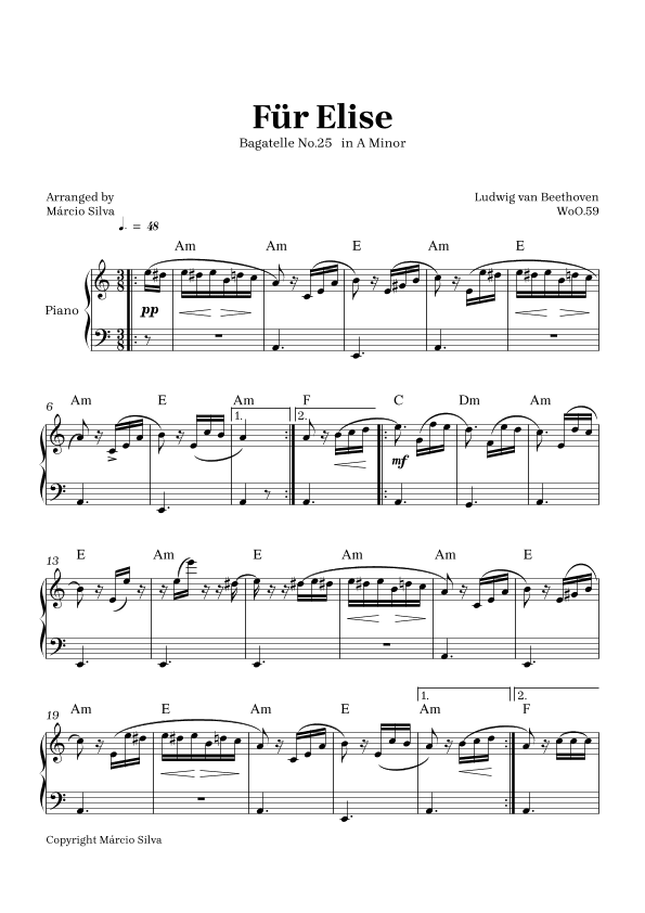 Für Elise (arr. Márcio Silva)