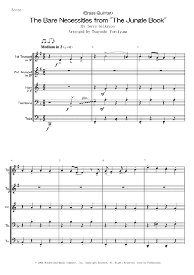 The Bare Necessities (arr. Tsuyoshi Yoroiguma)