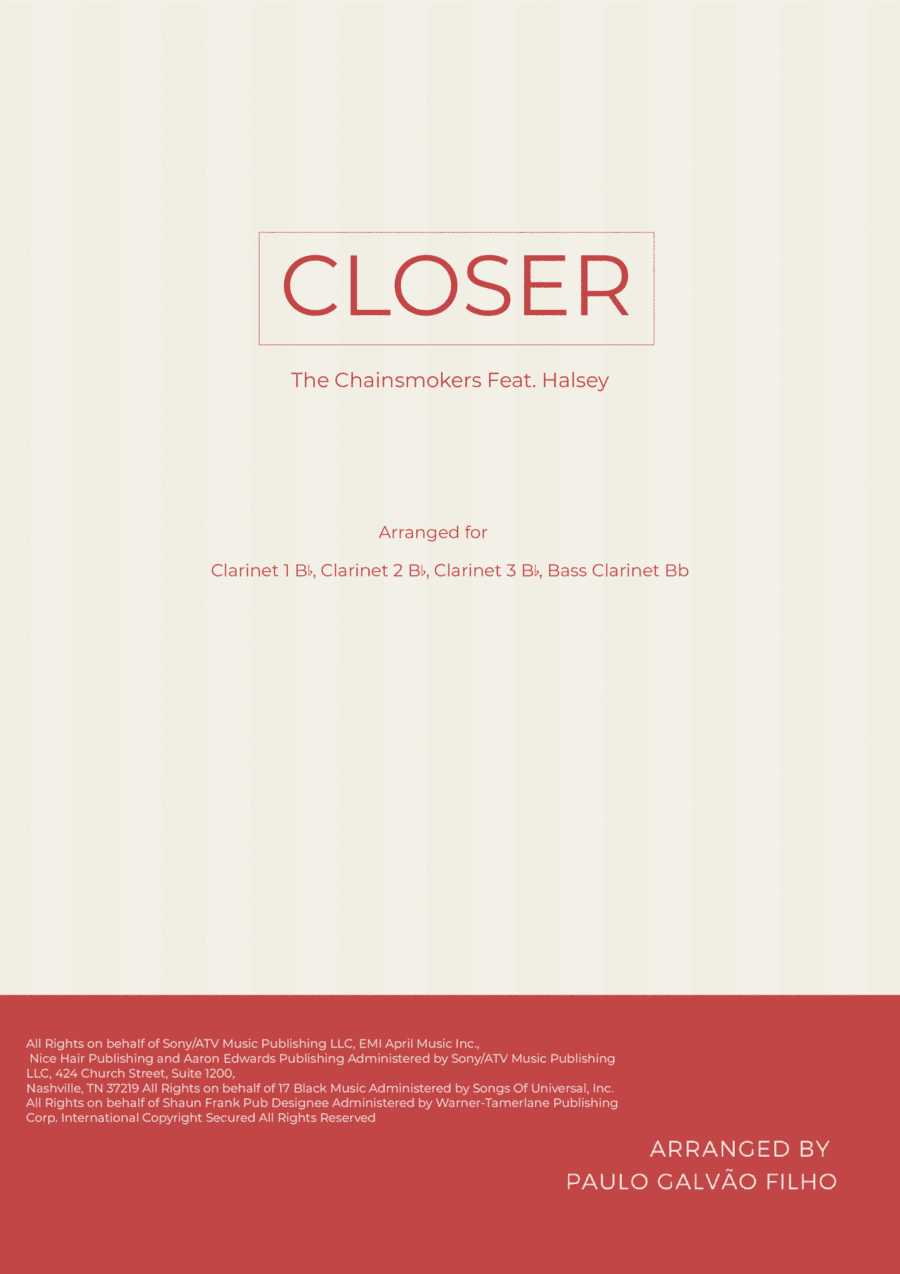Closer (arr. Paulo Galvao Filho)