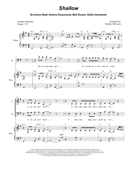 Shallow (arr. Stephen DeCesare)