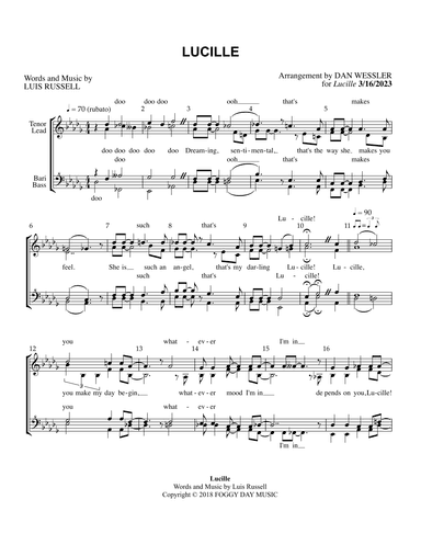 Lucille (arr. Dan Wessler)