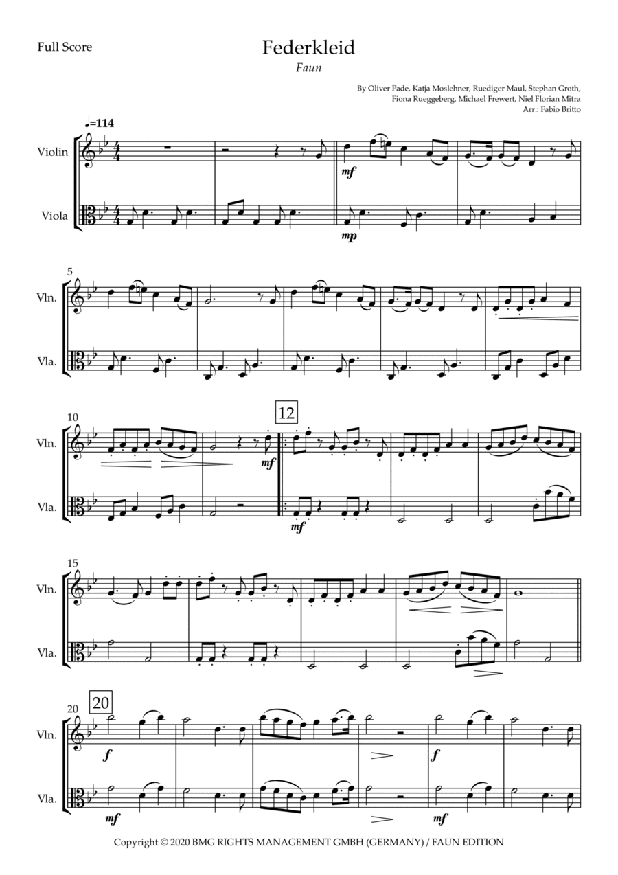 Federkleid (arr. Fabio Britto)