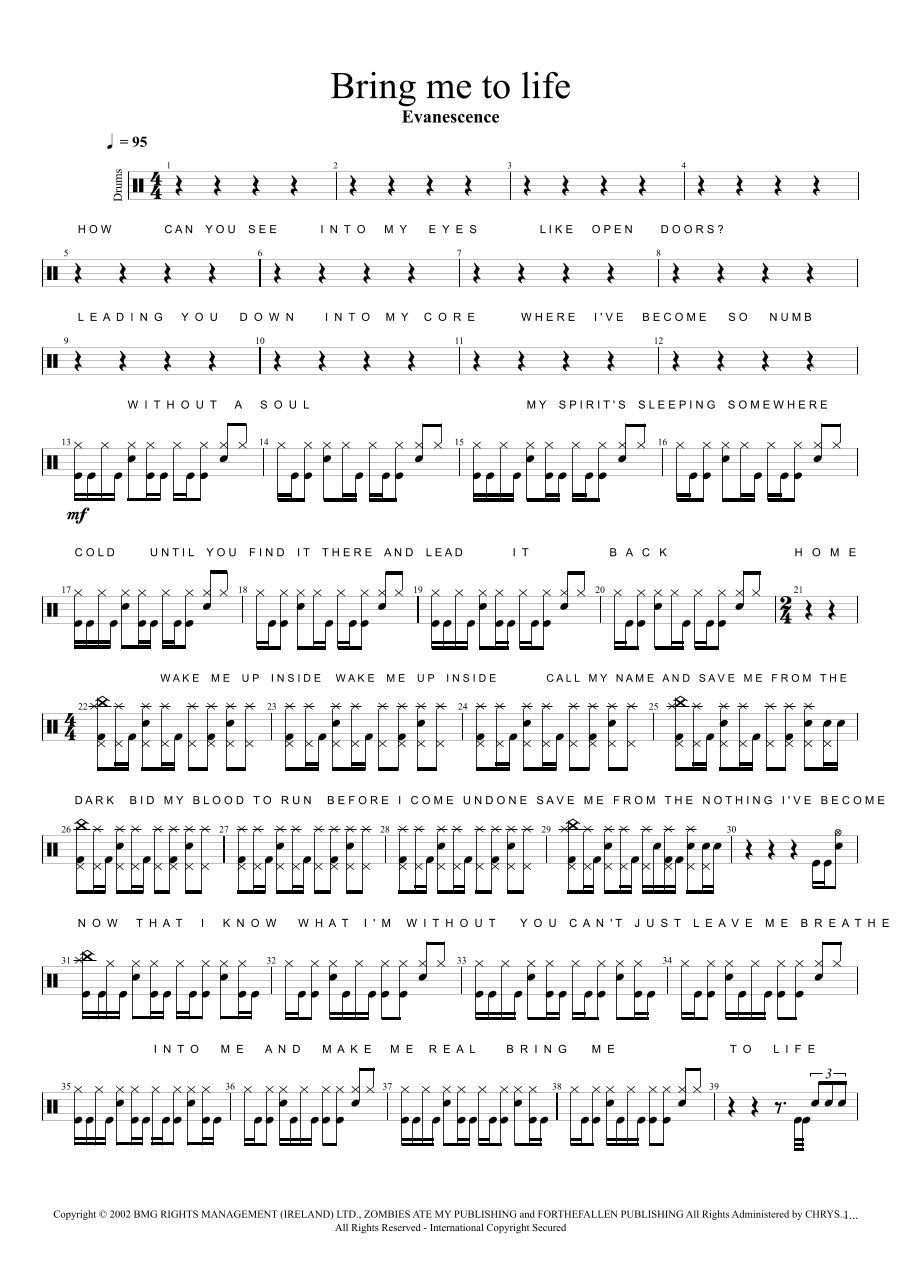 Bring Me To Life (arr. Cyril Mayer)