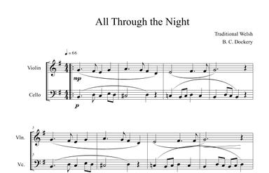 All Through the Night (Violin and Cello Duet) (arr. B. C. Dockery)