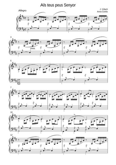 Als teus peus Senyor (arr. Anna Cortés)