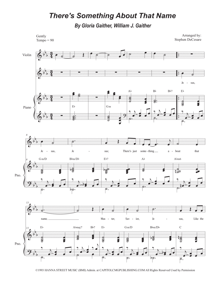 There's Something About That Name (arr. Stephen DeCesare)