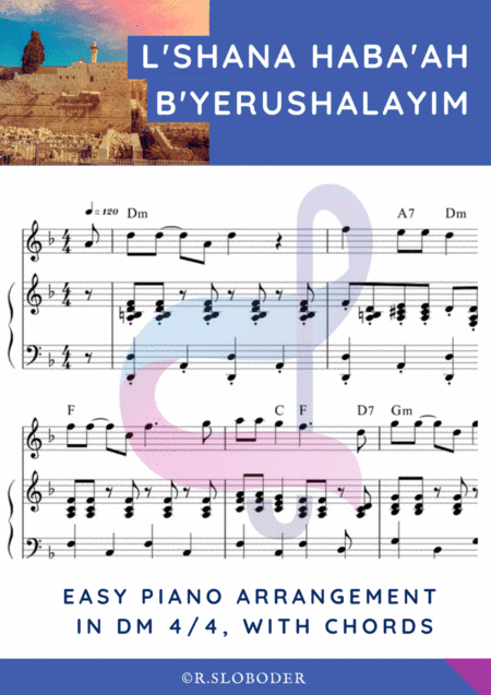 L'Shana Haba'ah B'Yerushalayim. EASY piano tutorial. (arr. Rivka Sloboder)