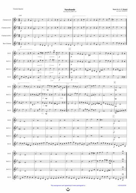 Sarabande (arr. Josef STASTNY)