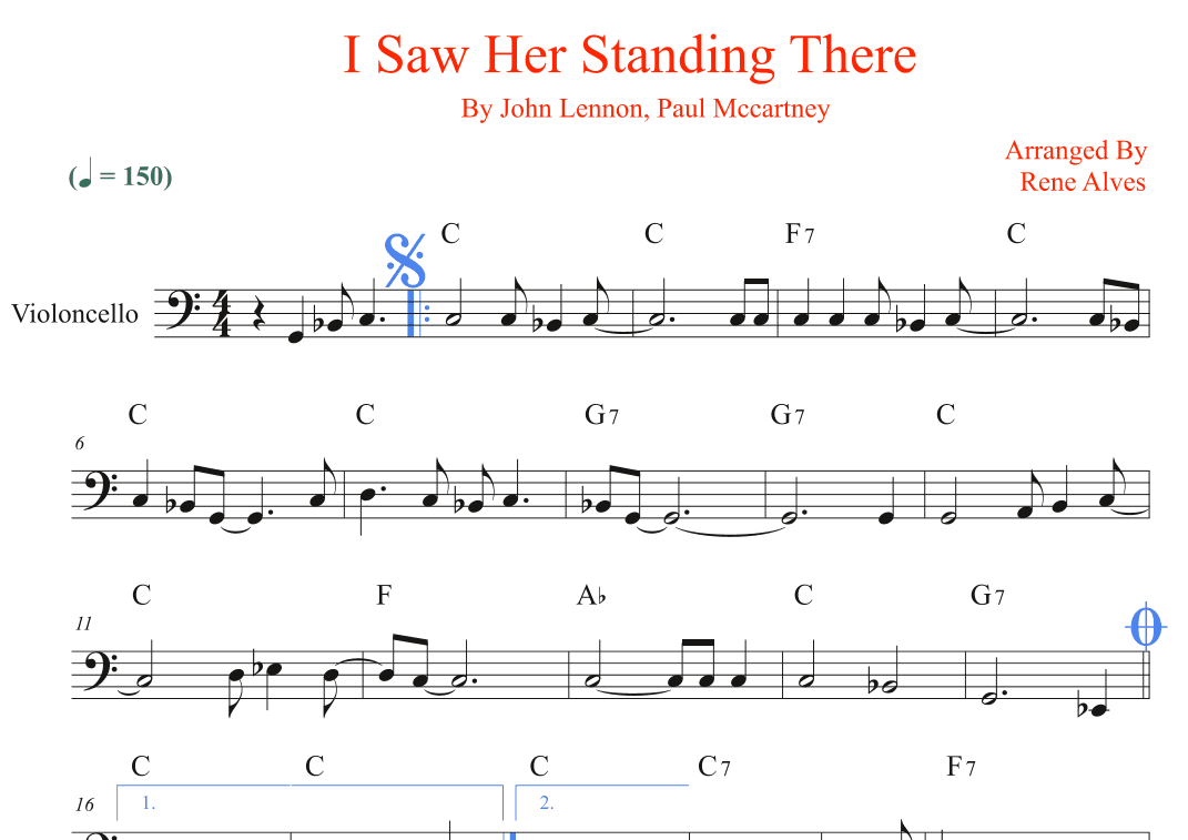 I Saw Her Standing There (arr. Rene Alves)