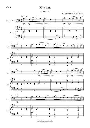 Minuet ("Bach") (arr. Fabio Eduardo de Oliveira)