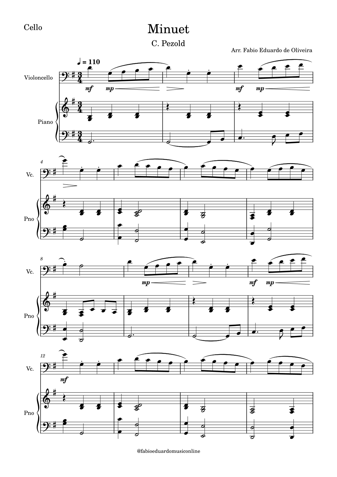 Minuet ("Bach") (arr. Fabio Eduardo de Oliveira)
