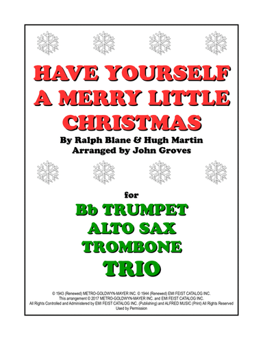 Have Yourself A Merry Little Christmas (arr. John Groves)