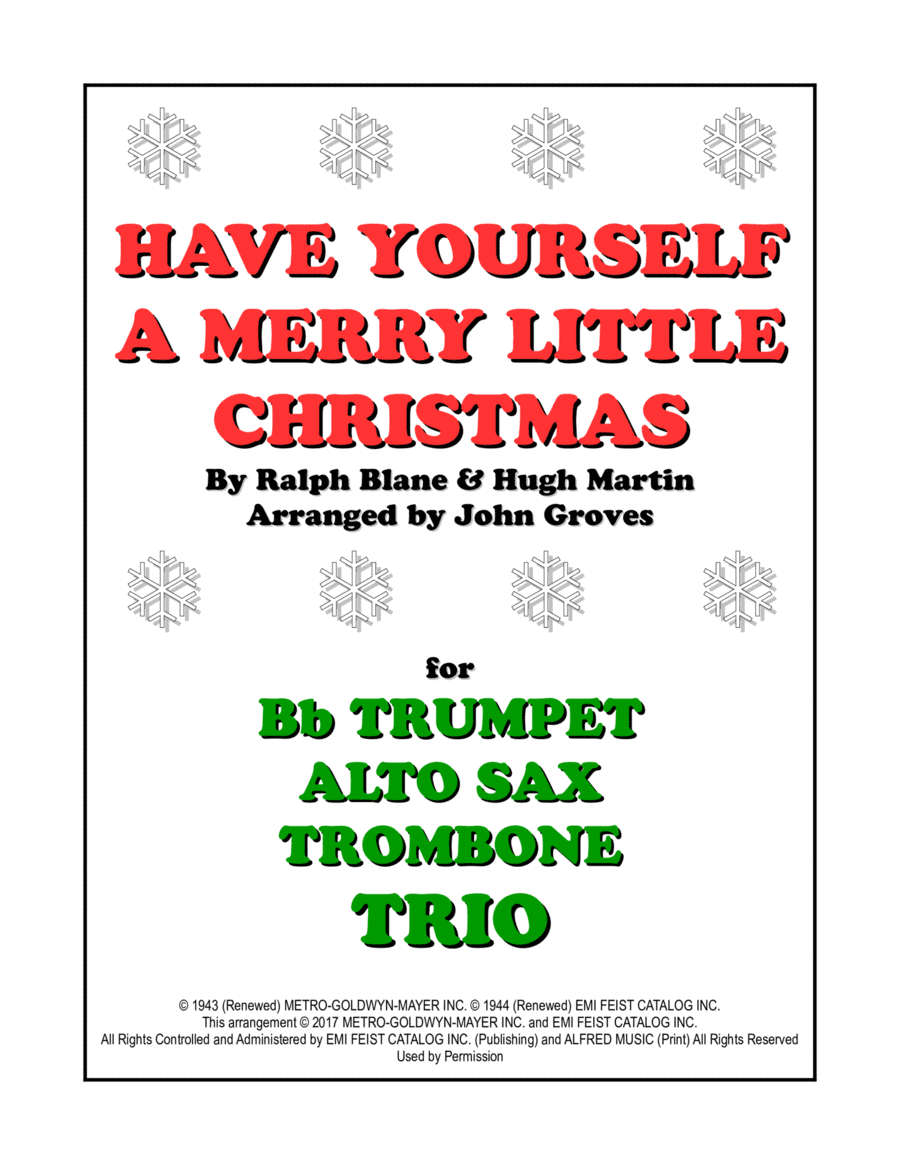 Have Yourself A Merry Little Christmas (arr. John Groves)