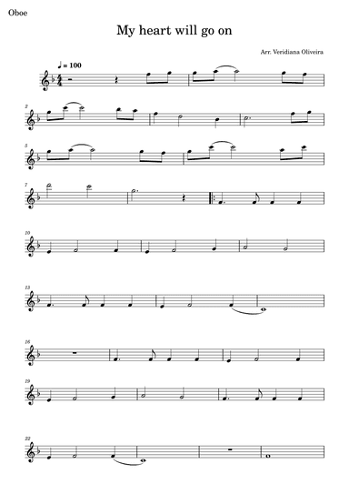 My Heart Will Go On (love Theme From 'titanic') (arr. Veridiana Oliveira)