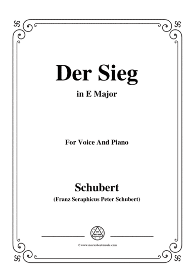 Schubert-Der Sieg,in E Major,for Voice&Piano (arr. MSM)