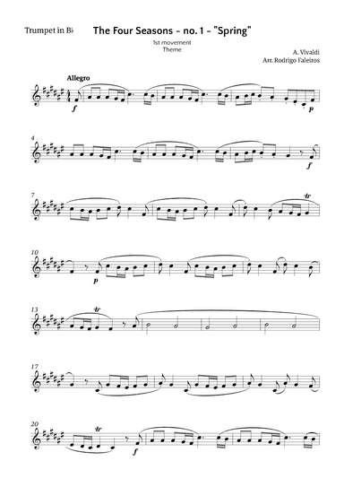The Four Seasons - Spring (arr. Rodrigo Faleiros)