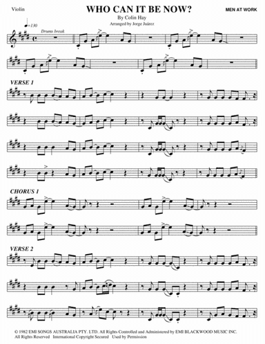 Who Can It Be Now? (arr. Jorge Juárez)