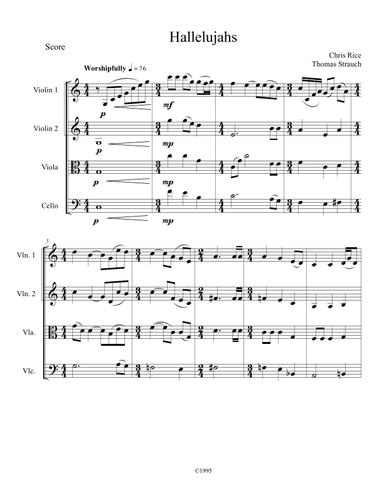 Hallelujahs (arr. Thomas Strauch)