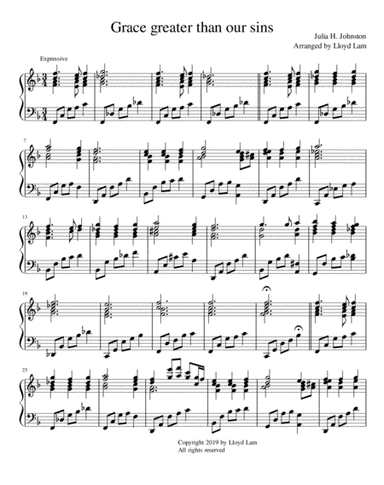 Grace greater than our sins (arr. Lloyd T. Lam)
